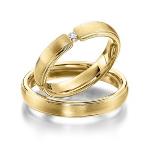 geel gouden klassieke trouwringen