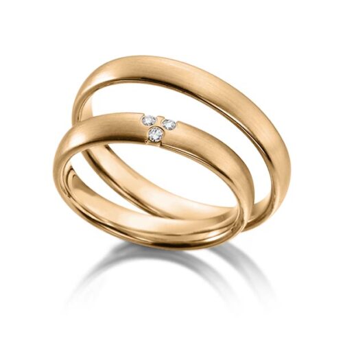 rosé gouden trouwringen rotr0530 met diamanten in rosé goud