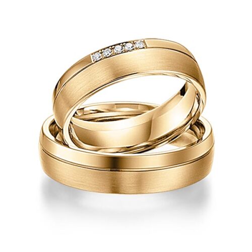 rosé gouden trouwringen rotr0539 met diamanten in rosé goud