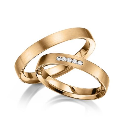 rosé gouden trouwringen rotr0542 met diamanten in rosé goud