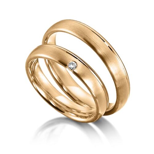 rosé gouden trouwringen rotr0645 met diamanten in rosé goud