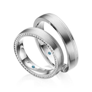 trouwringen platina met diamant