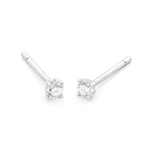 WGO0020E18 Happy | 0,40 ct | Witgoud | 18 karaat oorbellen met briljant geslepen diamanten oorknoppen