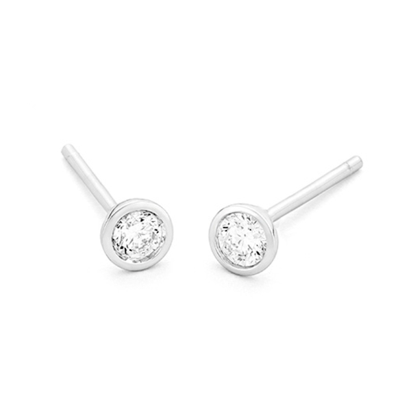 oorsieraad-18k-witgoud-E1122101NWA08 WGO0001E18 | Circle | 0,40 ct | Witgoud | 18 karaat oorbellen met briljant geslepen diamanten oorknoppen