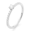wgv0200e18 queeny 0,25 ct witgoud 18 karaat Solitaire ring diamanten ring verlovingsring trouwring met diamant