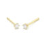 GGO0055E14 | Princes | 0,15 ct | Geelgoud | 14 karaat oorbellen met briljant geslepen diamanten oorknoppen