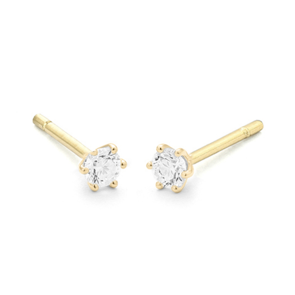 oorsieraad-14k-geelgoud-E1104110VYN08 GGO0059E14 | Princes | 0,50 ct | Geelgoud | 14 karaat oorbellen met briljant geslepen diamanten oorknoppen