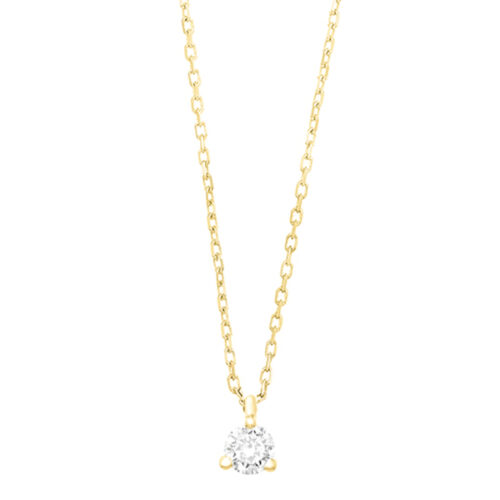 GGC0011E18 | Triat | 0,10 ct | Geelgoud | 18 karaat ketting met diamanten hanger in goud
