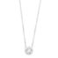 WGC0045E18 | Circle | 0,05 ct | Witgoud | 18 karaat ketting met diamanten hanger in goud