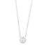 WGC0047E18 | Circle | 0,15 ct | Witgoud | 18 karaat ketting met diamanten hanger in goud