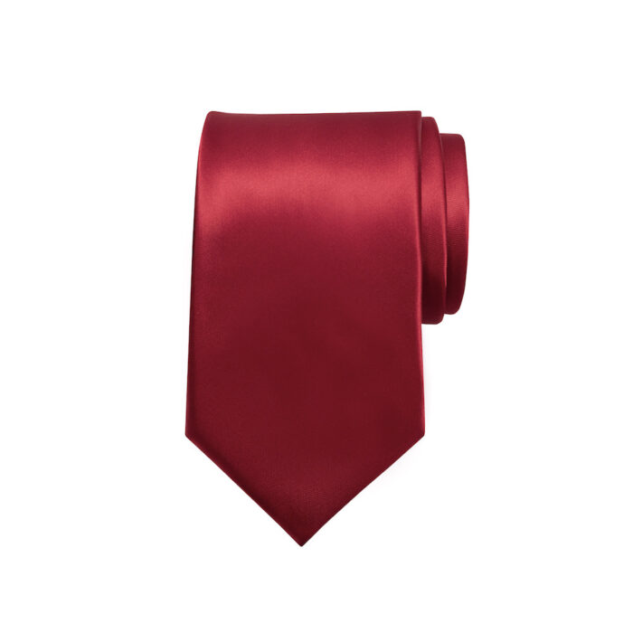 STSDP0011 Stropdas & Pochet in rood - Afbeelding 2