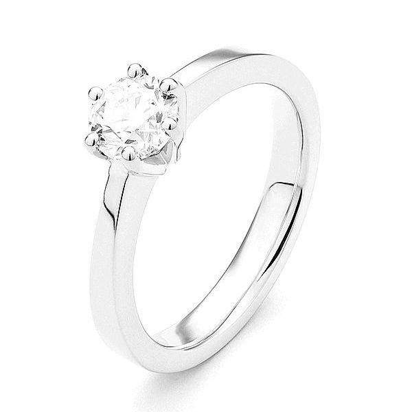 diamanten ringen solitaire model in witgoud