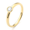 ggv0253e14 circle 0,25 ct geelgoud 14 karaat Solitaire ring in geelgoud met een briljant geslepen diamant verlovingsring kopen