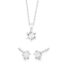 WGS0020E18 | Princess set | 1,20 ct | Witgoud | 18 karaat Sieraden set uit oorbellen en een hanger met briljant geslepen diamanten