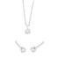 WGS0002E18 | Triat set | 0,15 ct | Witgoud | 18 karaat Sieraden set uit oorbellen en een hanger met briljant geslepen diamanten