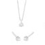 WGS0003E18 | Triat set | 0,22 ct | Witgoud | 18 karaat Sieraden set uit oorbellen en een hanger met briljant geslepen diamanten
