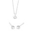 WGS0007E18 | Triat set | 0,60 ct | Witgoud | 18 karaat Sieraden set uit oorbellen en een hanger met briljant geslepen diamanten