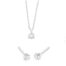 WGS0006E18 | Triat set | 0,45 ct | Witgoud | 18 karaat Sieraden set uit oorbellen en een hanger met briljant geslepen diamanten