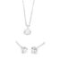 WGS0009E18 | Triat set | 0,90 ct | Witgoud | 18 karaat Sieraden set uit oorbellen en een hanger met briljant geslepen diamanten