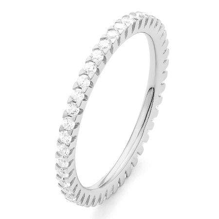 wgal021e18 solid 0,50 ct witgoud 18 karaat alliance ring diamanten memmoire ring verlovingsring wit gouden dames trouwring met diamant voor vrouwen