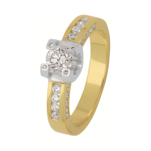 ggv0412e eclat R122 ring geelgoud 0,60 ct