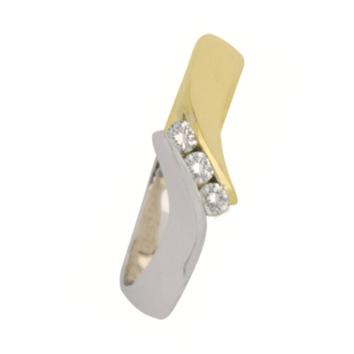 grv0200e eclat capri ring met 3 diamanten in bicolor goud