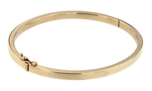 ggzsa013 recht 4 mm goud 14 krt pols maat small 61 slavenarmband