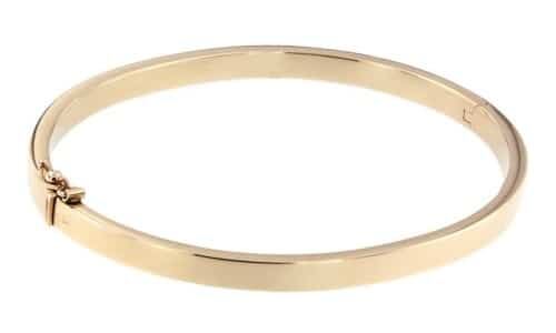 ggzsa018 recht 5 mm goud 14 krt xl maat 68 slavenarmband