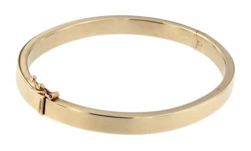 ggzsa019 recht 6 mm goud 14 karaat small maat 61 slavenarmband