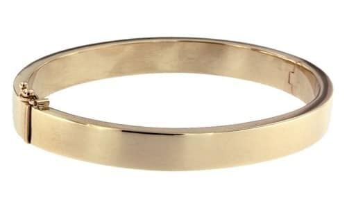 ggzsa022 recht 8 mm breedte in goud 14 krt small maat 61 slavenarmband