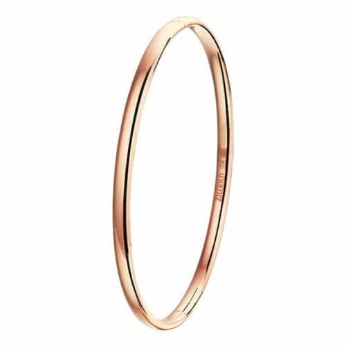 ggzsa025 3 mm rosé roodgoud 14 karaat kleine pols maat xs 58 slavenarmband