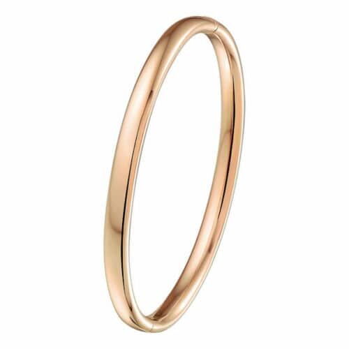 ggzsa029 5 mm rosé roodgoud 14 kmet zilveren kern xs maat 58 massieve slavenarmband