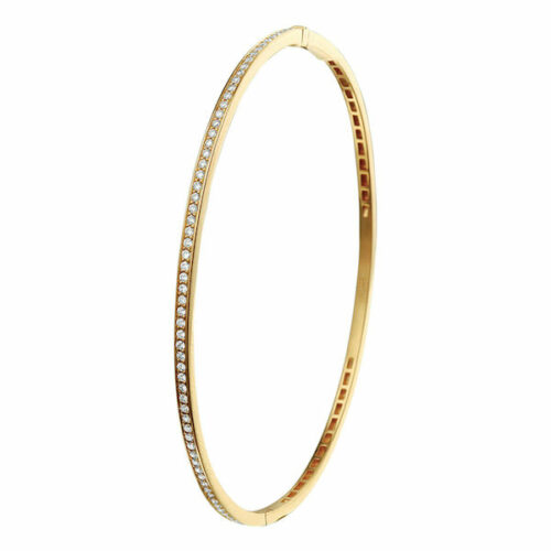 ggzsa050 slavenarmband met briljant geslepen diamant 0,44 ct 2 mm geelgoud 14 k s maat 60