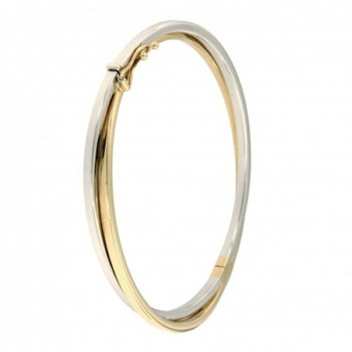 ggzsa059 fantasie 6 mm bicolor geel witgoud 14 karaat maat small 61 slavenarmband