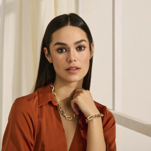 paperclip collier aan hals