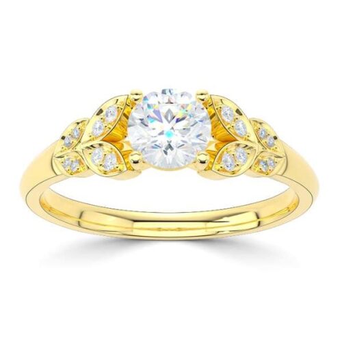 ggv0556e14 rich solitaire briljant 0,57 ct geelgoud ring Solitaire ring diamanten ring verlovingsring trouwring met diamant