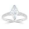 wgv0516e14 rich markies 1,24 ct witgoud Solitaire ring diamanten ring verlovingsring trouwring met diamant