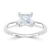wgv0527e14 rich princess diamant 0,50 ct witgoud Solitaire ring diamanten ring verlovingsring trouwring met diamant