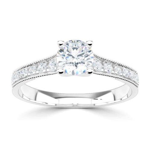 wgv0551e14 rich solitaire briljant 0,72 ct witgoud Solitaire ring diamanten ring verlovingsring trouwring met diamant