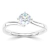 wgv0569e14 rich tulp solitaire ring briljant 0,50 ct wit goud Solitaire ring diamanten ring verlovingsring trouwring met diamant