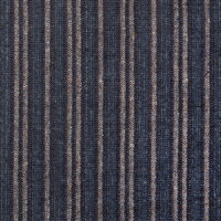 donkerblauwe stof met beige streep