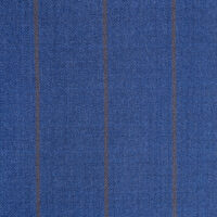 midden blauwe stof met bruine streep