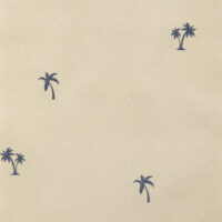 beige stof met zwart palmboom motief