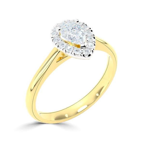 halo-ring-geelgoud-peervorm-diamant halo ring geelgoud peervorm diamant