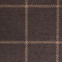 notenbruine stof met 6 cm kameel bruine ruit
